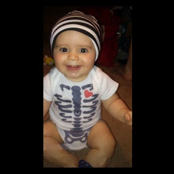 SKELETON BONE ONESIE w/FULL GRAPHICS - Picture 5 of 6